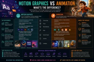 Motion Graphics vs Animation – What's the Difference?