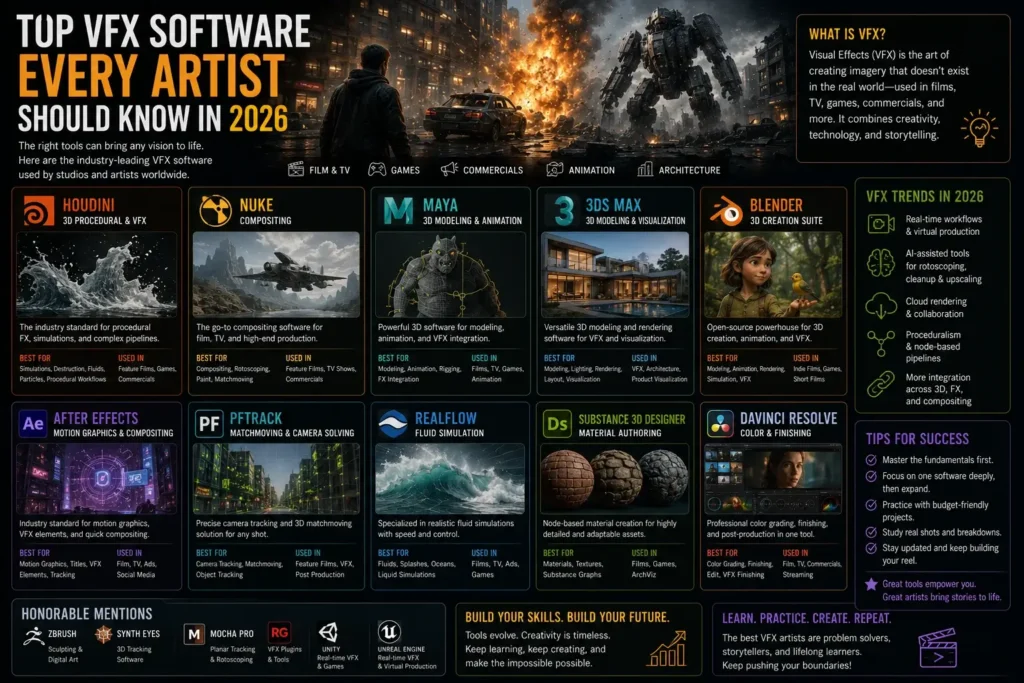 Top VFX Software Every Artist Should Know in 2026